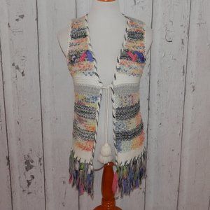 Kamana Medium Boho Fringe Long Sweater Vest Cover
